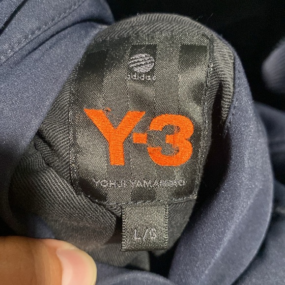 Men's Y-3 Adidas‎ Navy Polka Dot Bomber Jacket Reversible - Picture 7 of 7